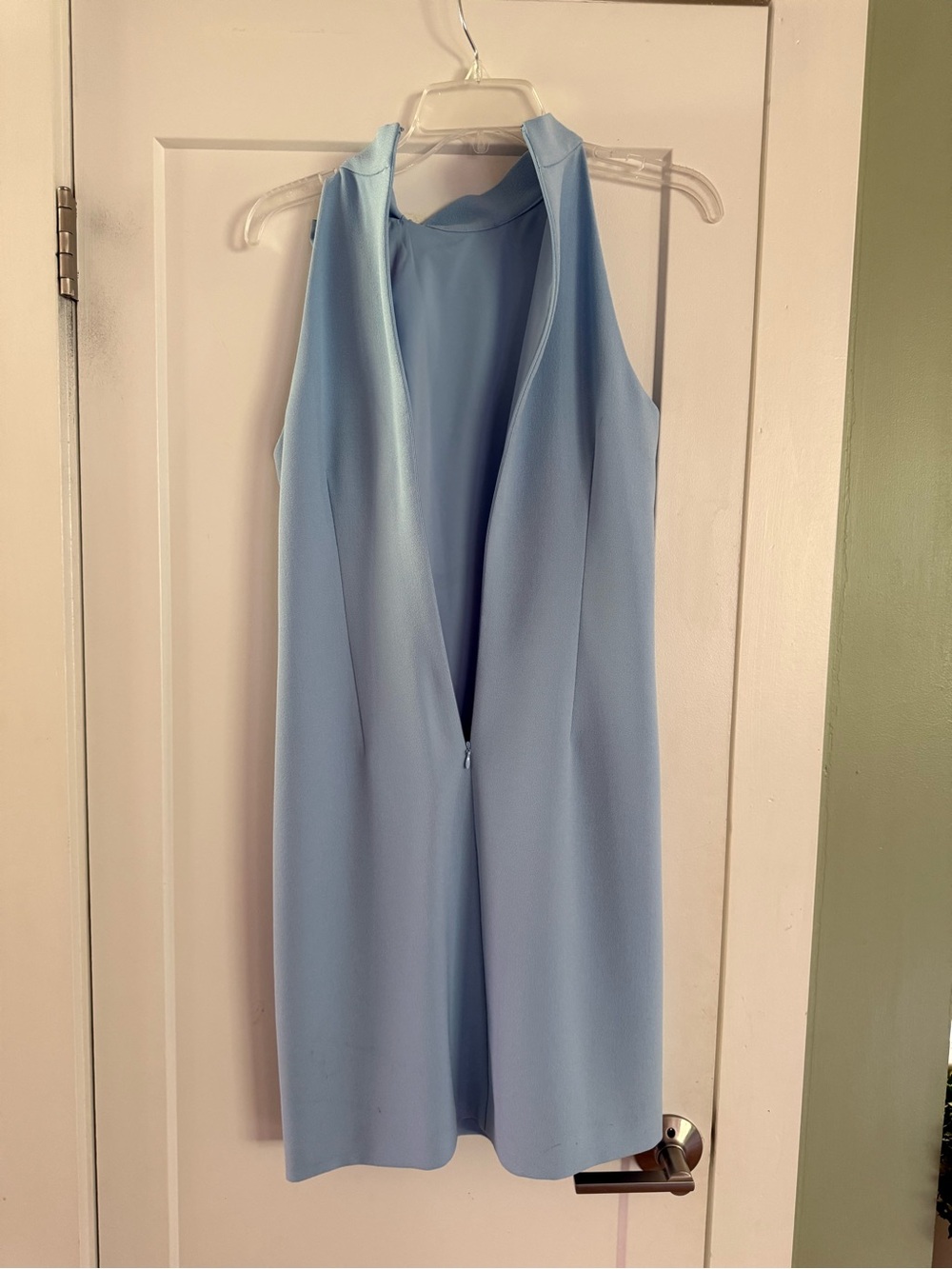 Vince Camuto Bow Neckline Baby Blue Dress Size 10 - Picture 5 of 7